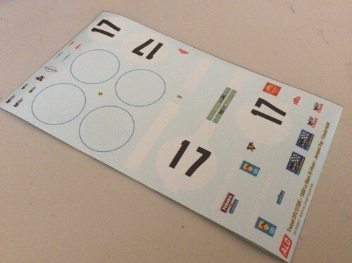 Decals Ferrari 275 GTB Le Mans 1968 pour miniature Rey/Haldi 1:18