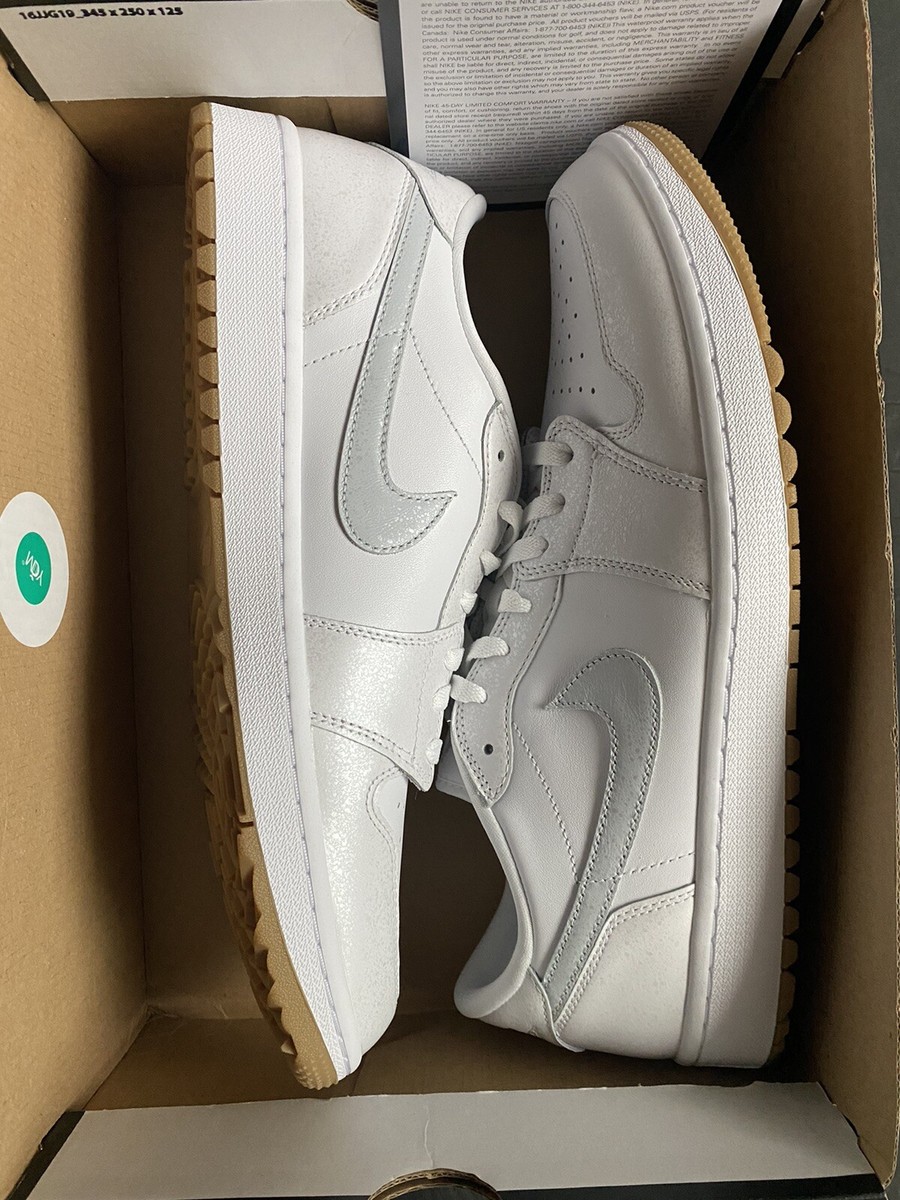 New - Nike Air Jordan 1 Low G White/Gum Medium Brown/Pure New - Nike Air Jordan 1 Low G White/Gum Medium Brown/Pure