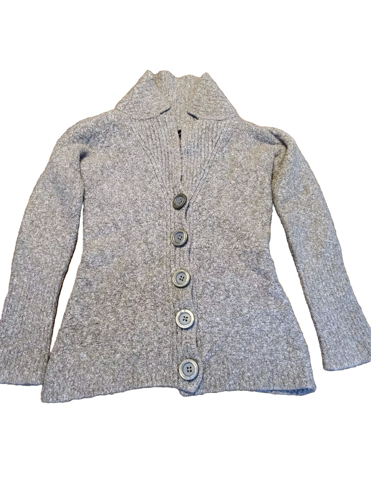 Cardigan Womens Sweater By Moda International Beige/ Brown Knit Size:MediumCardigan Sweater-image
