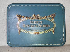 Boite Ancienne Métal Publicité Biscuits Huntley & Palmers La Courneuve 1925 / 30