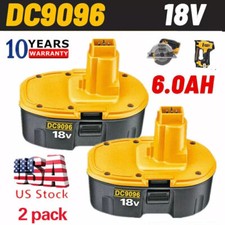  2-PACK 18V For Dewalt 18 VOLT DC9096 DC9098 Ni-MH Battery NEW 6.0Ah DC9096-2