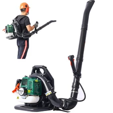 2HP Gas Powered Backpack Leaf Blower 52cc 2 Stroke Handheld With Extention Tube