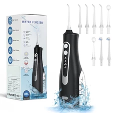 Cordless Water Flosser Portable Dental Teeth Cleaner 300ML Tank Rechargeable