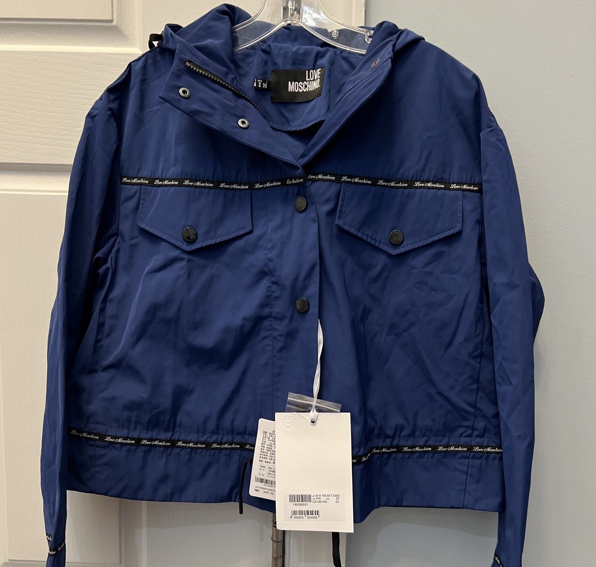 LOVE MOSCHINO ラブ モスキーノ スリーブレスジャケット MOSCHINO LOVE CASUAL RAIN JACKET Size 38 | eBay