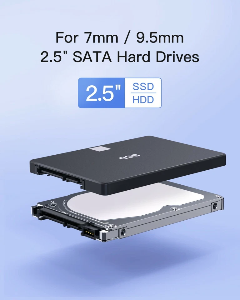 Inateck USB 3.2 Gen 2 Hard Drive Enclosure For 2.5" SSD HDD 6Gbps UASP Supported - Image 4 of 4