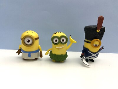3 x Thinkway Toys Minions Despicable Me Egyptian Gone Batty Figuren Tortenaufleger