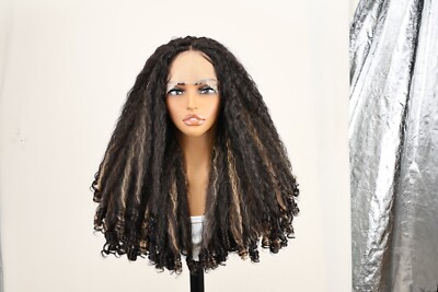 Small curly synthetic fiber long hair fluffy small curly wig