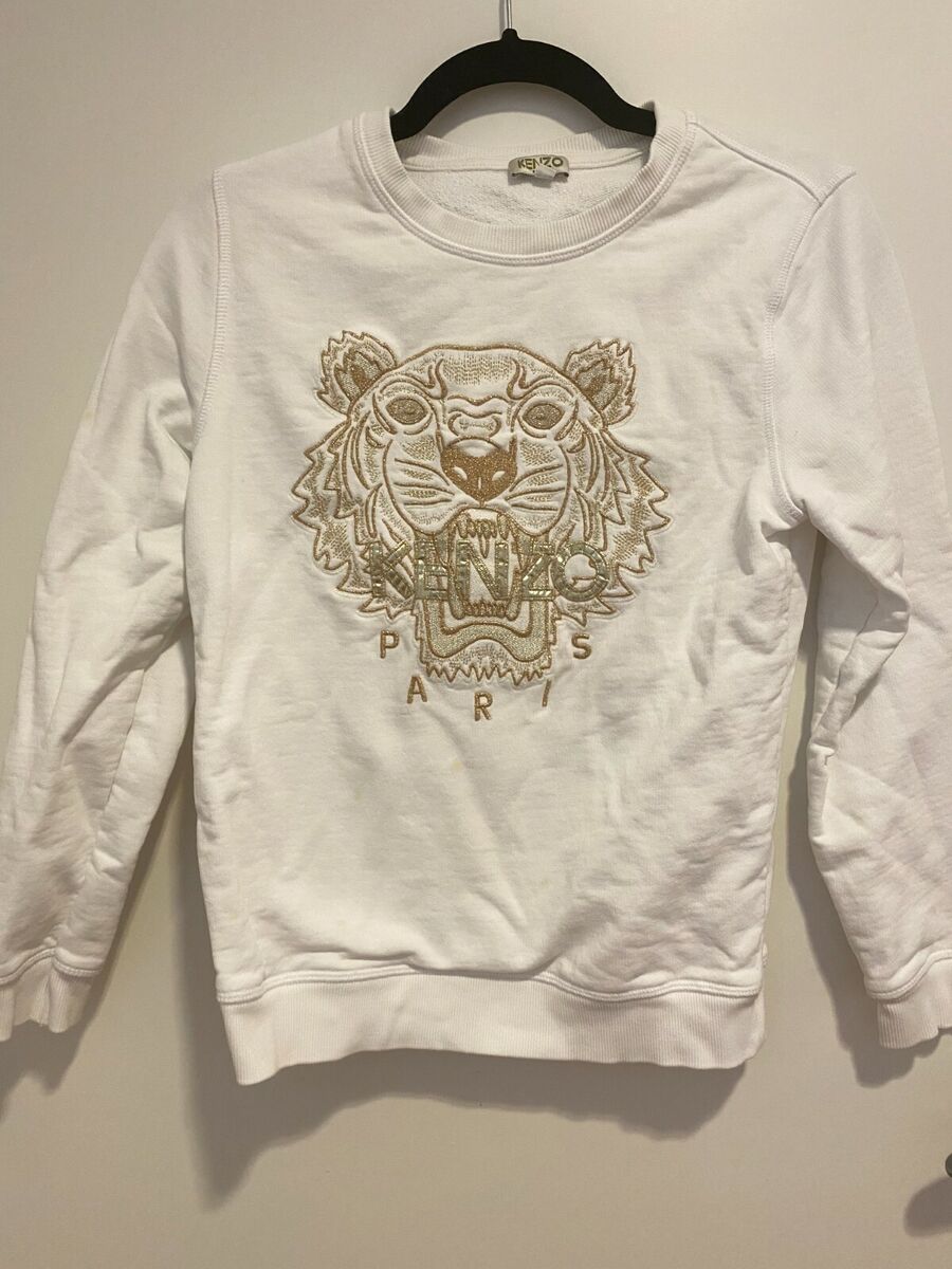 Auth. Kenzo Kid Unisex Classic Tiger Paris White Gold Auth. Kenzo Kid Unisex Classic Tiger Paris White Gold