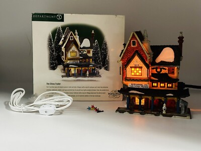 Dept 56 The China Trader 58447 Light-Up House ~ Dickens Village Series Vintage