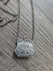 Vintage Pocket Book Locket Necklace - Purse Locket Pendant Floral Bird Peacock — photo 8