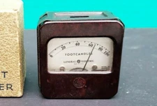 General Electric Light Meter Bakelite Photographic Exposure BDW Foot Candle 1935