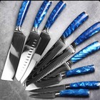 4PC Japanese Damascus pattern Stainless Steel Kitchen Chef Knives Set &Scabbard — photo 6