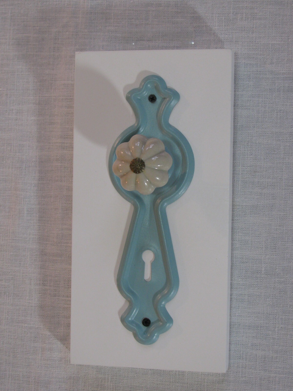 NEW Big Lots Paris Collection Ceramic Door Knob Wall Hook on Wood