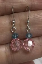 Lot 10 Pairs Kids Girls Pink 925 Sterling Silver Plated Earrings