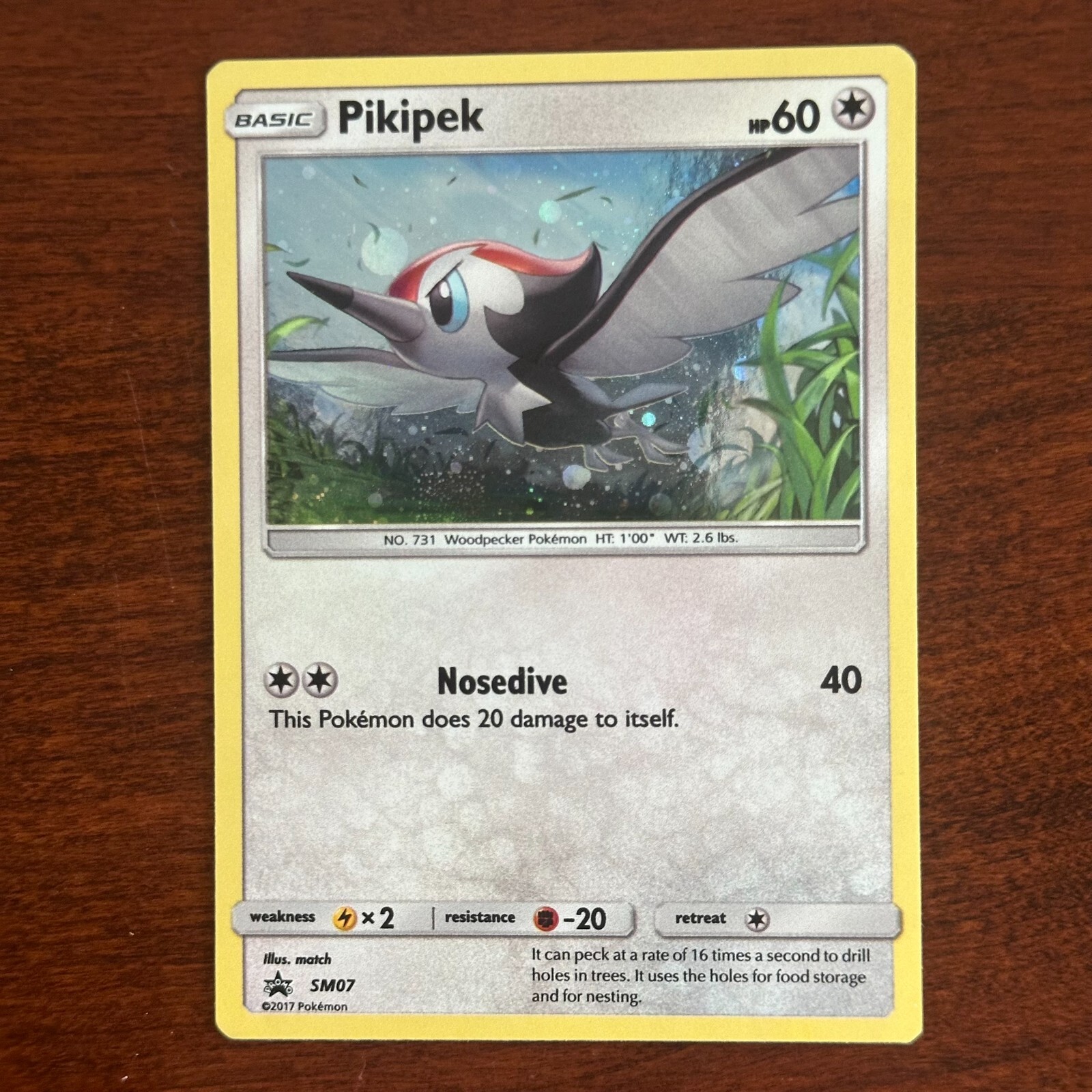 Pikipek SM07 Holo Black Star Promo Pokemon Card