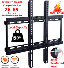 TV Large Slim Tilt Wall Mount Bracket Up to 50kg LCD LED Plasma 26-55" Inch UK