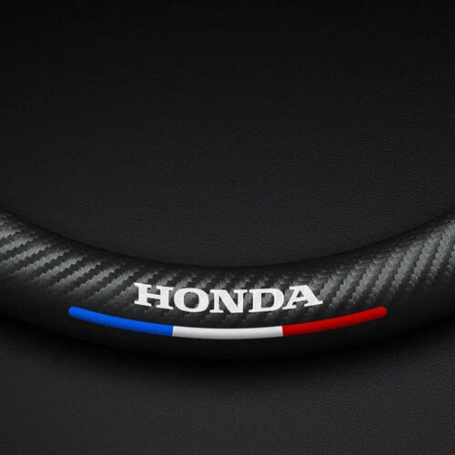 Cubierta Volante Cuero Genuino Para Honda Civic Accord CR-V Rojo 15" 38cm Foto 3 de 4