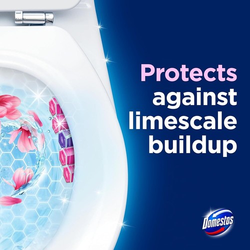 DOMESTOS Power 5 Magnolia Toilet Rim Blocks Toilet Bowl Cleaner Freshener - 50g - Picture 4 of 6