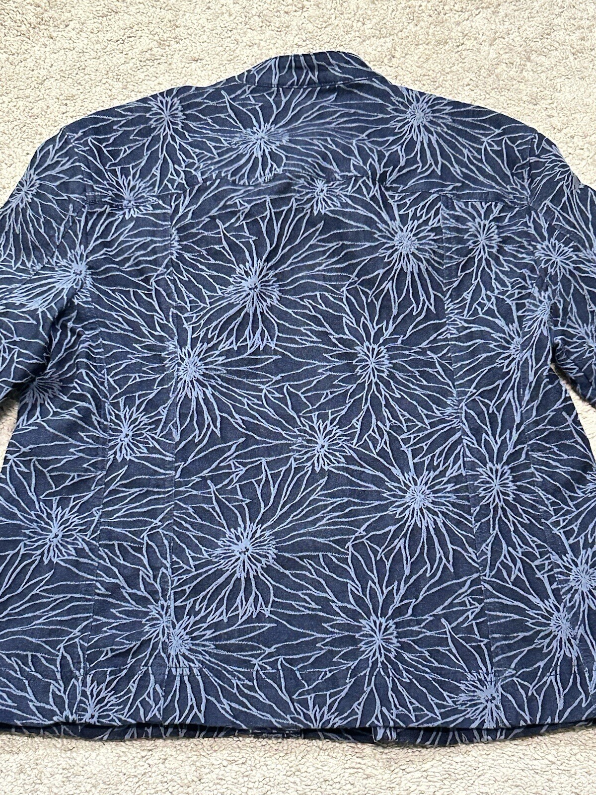 JM Collection Womens Jacket Size 14 Multicolor Print Lightweight Classic Comfort