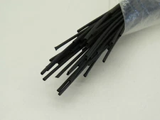 Lot of (63) Bisco HIX 3/64 Black Heat Shrink 4ft Tubing 0.046" to 0.023" ID,