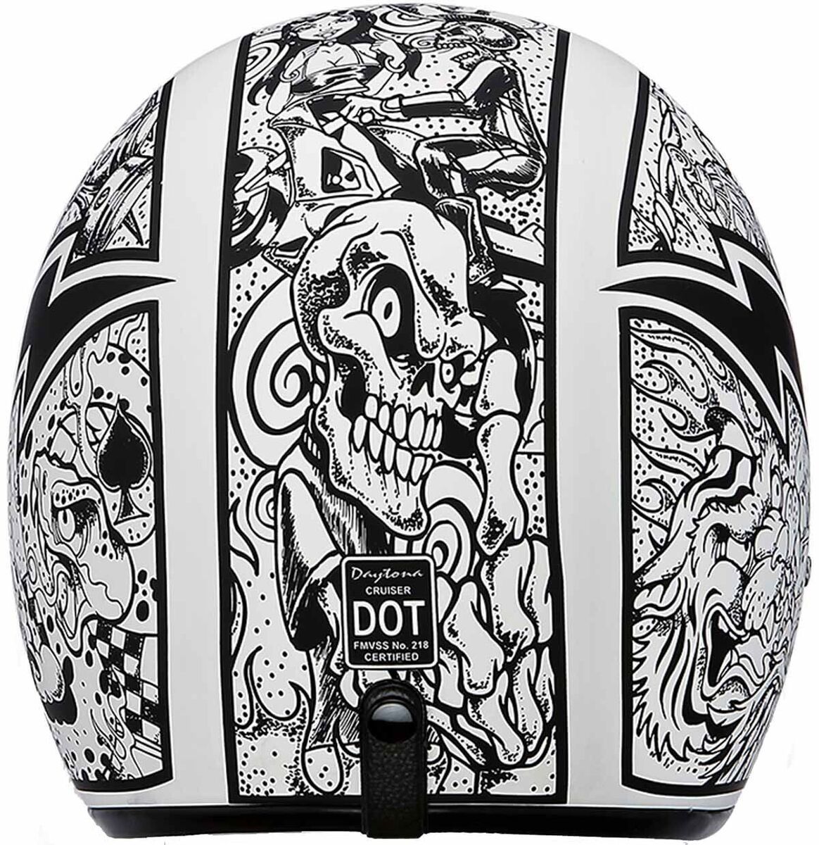 Daytona DOT Small Profile 3/4 Motorcycle Unisex Outlaw Daytona DOT Small Profile 3/4 Motorcycle Unisex Outlaw