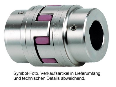 KTR Rotex 55 STAHL Kupplung komplett, Bohrung mit Nut wählbar, 98 SH-A Zahnkranz