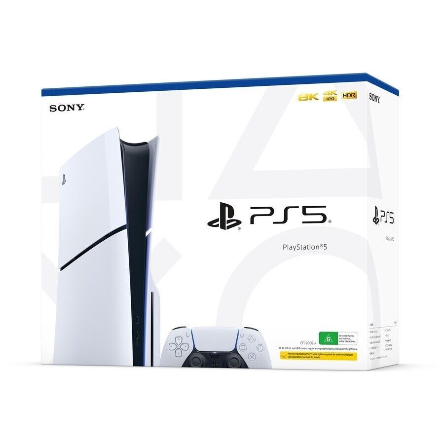 PlayStation 5 PS5 Slim Blu-Ray Disc Edition Console 1TB White ** BRAND NEW **-image