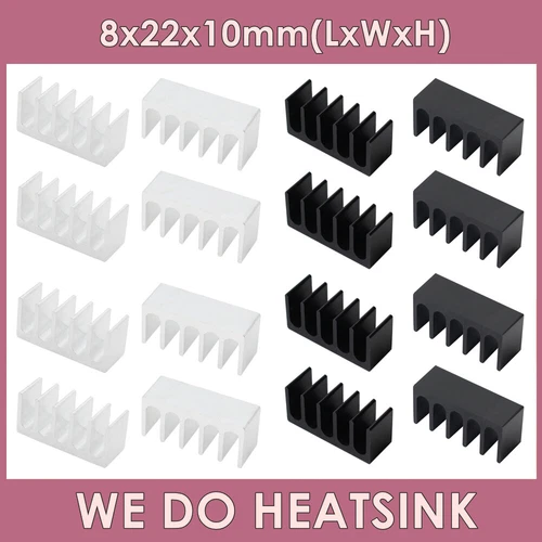 8x22x10mm With or Without Tape Aluminum Heatsink Cooler Radiator for Electronic