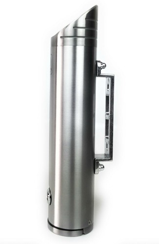 Outdoor Cylinder Wall Mounted Ashtray Cigarette Ash Bin Aluminum Lockable - Picture 5 of 11