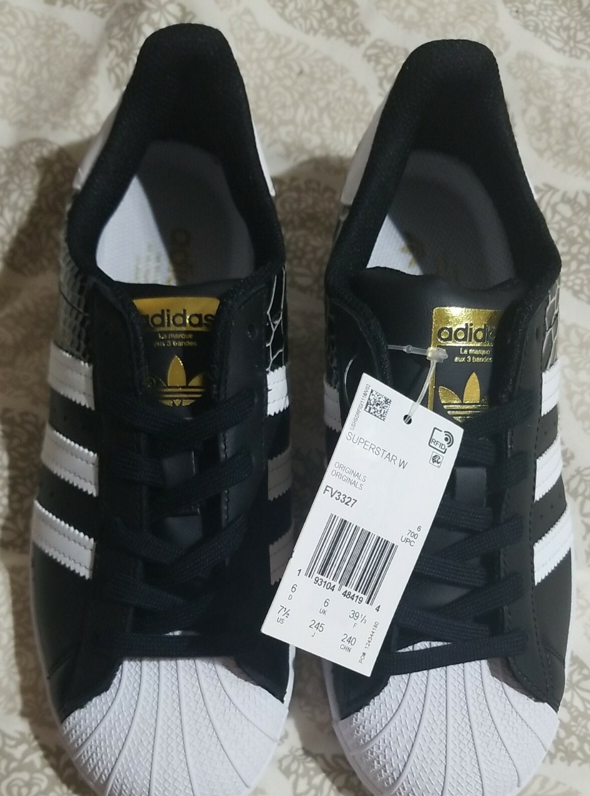 Size 7.5 - adidas Superstar Black for sale online | eBay