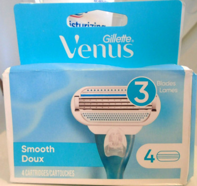 Gillette Venus Smooth 3 Blades 4 CARTRIDGES