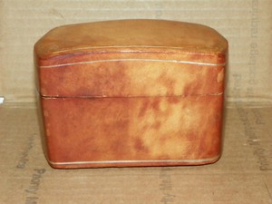 Vintage Playing Card Holder Genuine Calf Leather Italy
