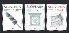 Slovénie MiNr 136, 177, 193 MNH Patrimoine Culturel Architecture Abeilles