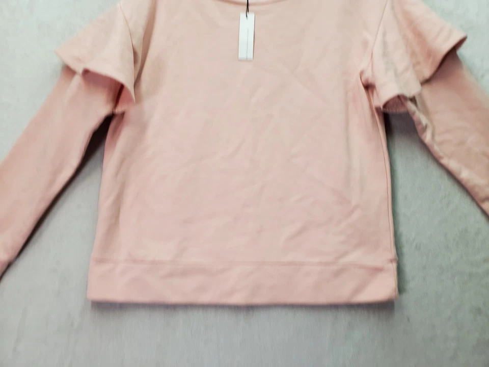 Sudadera Sanctuary para mujer pequeña rosa 100 % algodón manga larga cuello redondo Foto 4 de 4