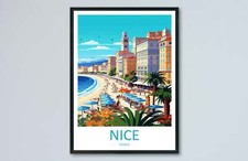 Nice France Print Nice France Home Decor Cityscape Art Print Nice France Wall Ar