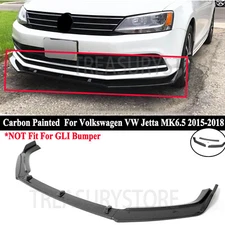 For VW Jetta MK6.5 2015-2018 Carbon Look Front Bumper Lip Spoiler Splitter Kits