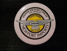 JAGUAR OWNERS CLUB LOS ANGELES CONCOURS PINBACK JULY 22, 1990 JAGUAR, MINT COND.