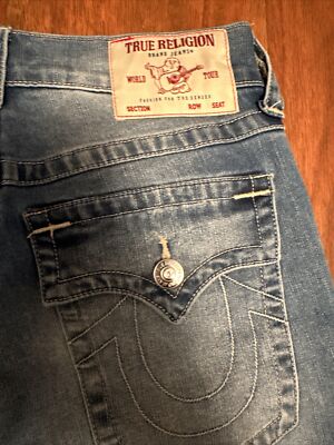TRUE RELIGION “Light Flasher” ROCCO SN FLAP size 30 Relaxed Skinny 