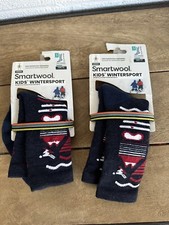 NWT LOT OF 2 Smartwool Kids Wintersport SZ S Full Cushion Over The Calf Socks