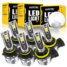 Auxito Combo Led 90059006h11 Headlight Fog Light Kit High Low Beam Bulbs White