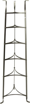 6-Tier Cookware Stand, Free Standing Pot Rack, Hammered Steel (Unassembled)