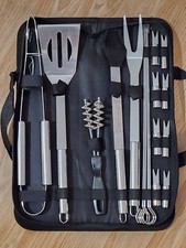 Image of 18 PIECE BBQ TOOL SET WITH STORAGE / TRAVEL BAG Premium BBQ Tool Set