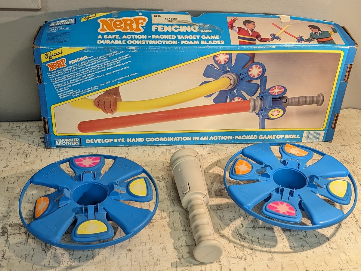 Vintage NERF fencing set Hilts handle Incomplete Box 1988 | eBay
