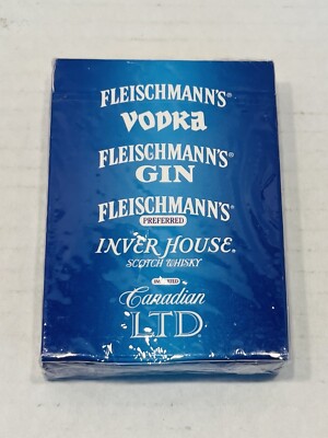 Fleischmann s Vodka Gin Whisky Canadian LTD Poker Playing Cards 1995 SEALED