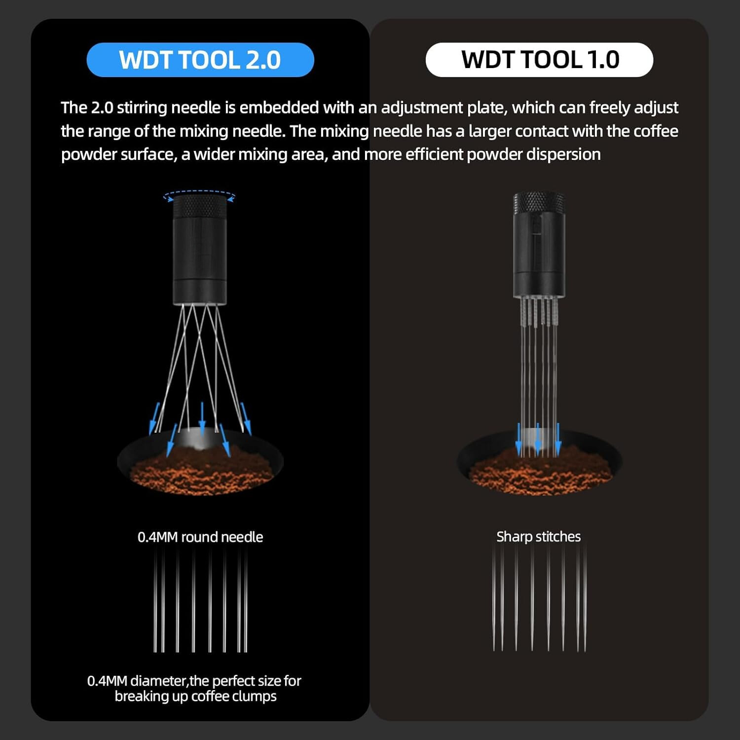 WDT Tool Espresso Distribution Tool with Magnetic Stand for Barista