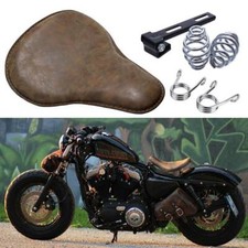 Aged Brown Motorcycle Large Solo Seat for Harley Sportster 48 883 1200 XL Bobber