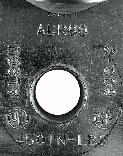 BKB ADR60 AL9CU 450 IN-LBS 600-2 Lugs (Set of 3) - Picture 2 of 3