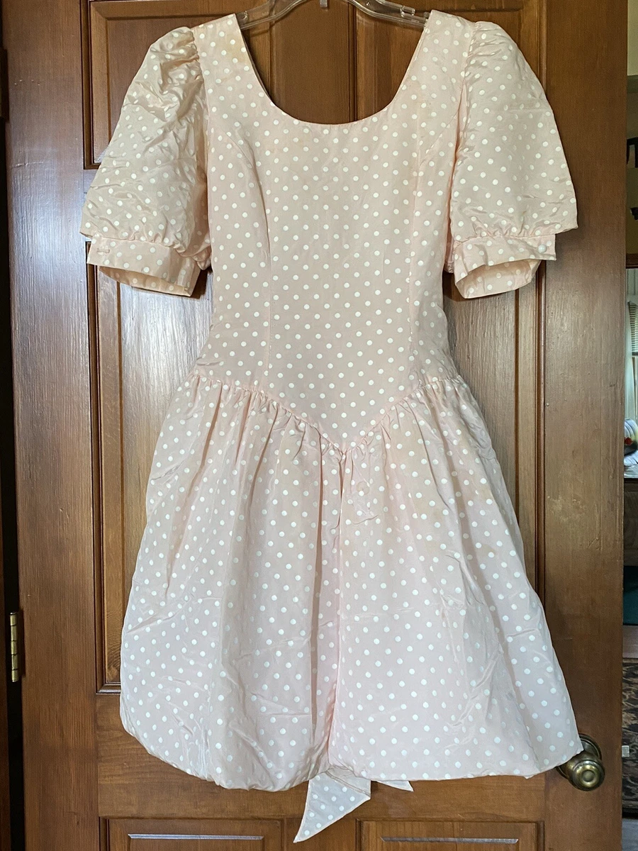 Polka dot drop waist dress cheap