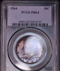 1964 Kennedy Half Dollar PCGS PR64, Dual Toned, FREE SHIPPING