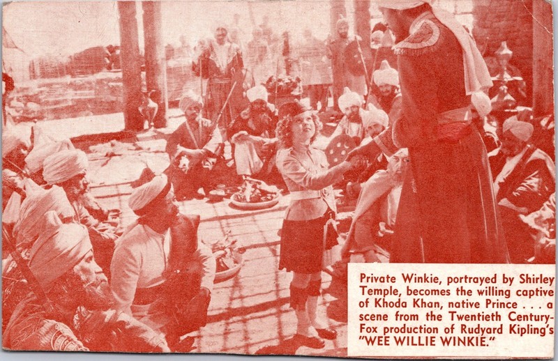 PC6544 Shirley Temple Child Actress Wee Willie Winkie Rudyard Kipling Postcard